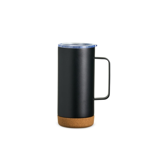 Caneca Térmica Inox com Base Cortiça de 500 ml Personalizada