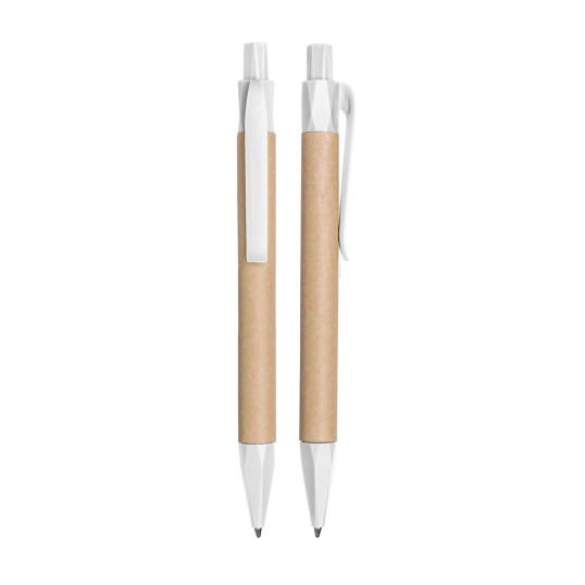 Caneta De Papel Kraft e Plástico Biodegradável Personalizada