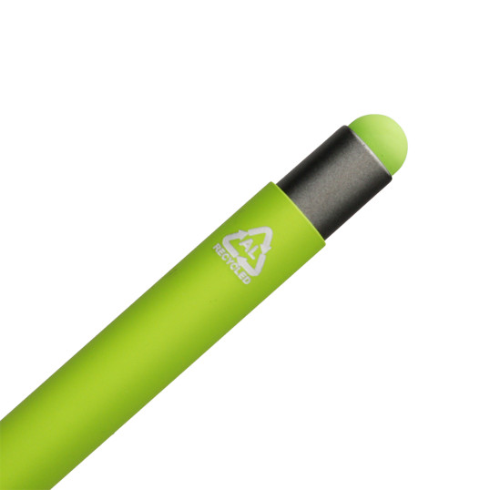 Caneta em Aluminio Reciclado e bambu touch Personalizada
