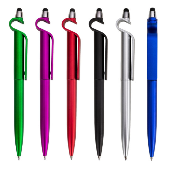 Caneta Plástica Touch com suporte para Celular Personalizada