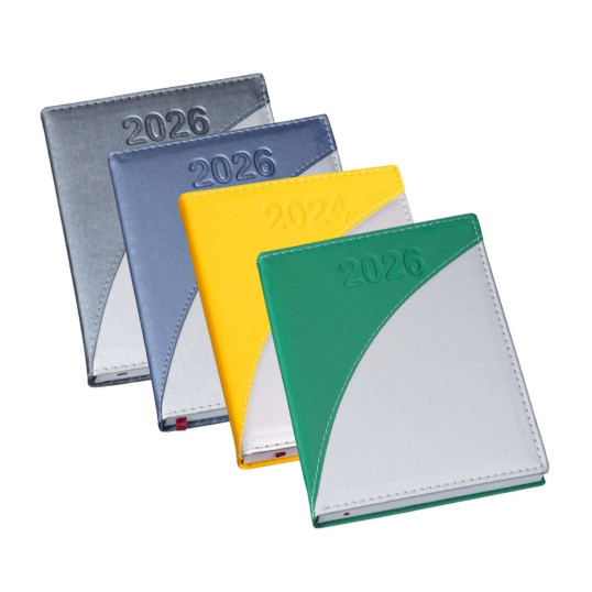Agenda Diária 2026 Capa Metalizada Personalizada
