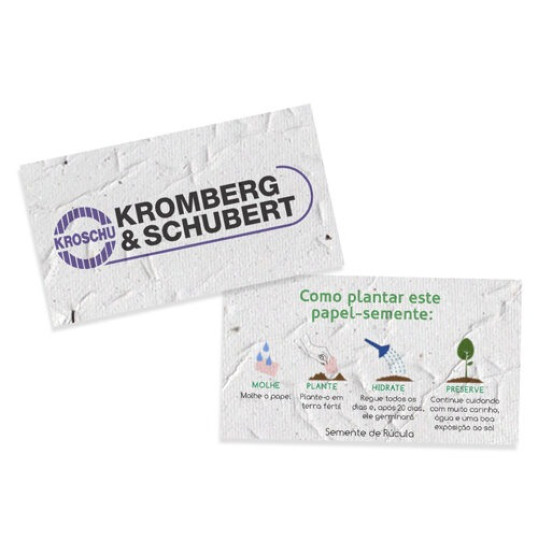 Cartão de Visita Ecológico em Papel Semente Personalizada