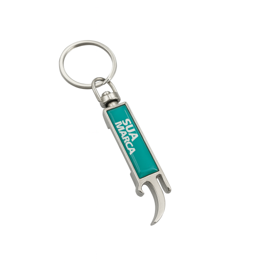 Chaveiro com Abridor de Garrafas e Latinha Metal Personalizado