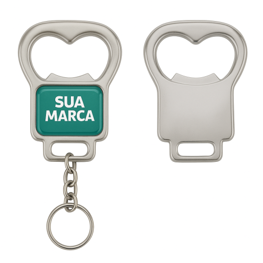 Chaveiro com Abridor de Garrafas Metal Personalizado