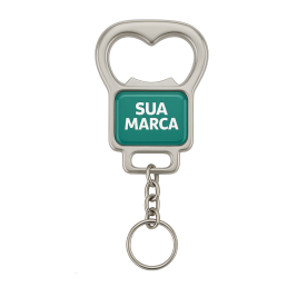 Chaveiro com Abridor de Garrafas Metal Personalizado