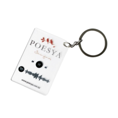 Chaveiro em acrílico personalizável com código Spotify