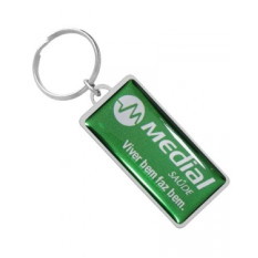 Chaveiro Metal e etiqueta Resinada Personalizado