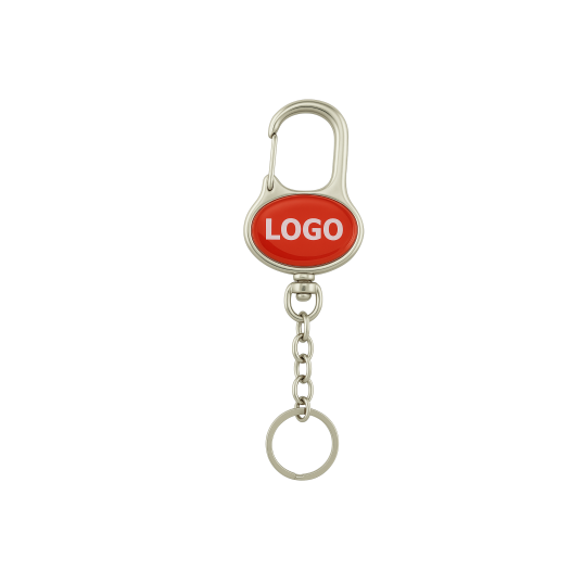 Chaveiro Metal Mosquetão Oval Personalizado