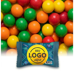 Chicle Bola Frutas Personalizado