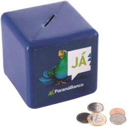 Cofrinho Plástico Quadrado Personalizado