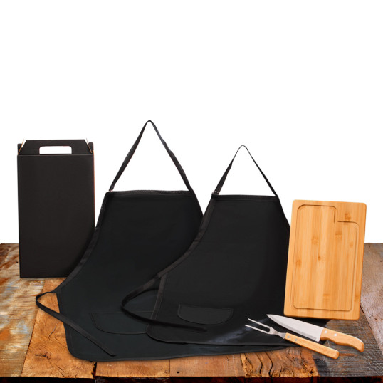 Kit Churrasco com aventais Personalizado