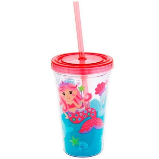 Copo Plástico com Tampa e Parede Dupla 550 ml Personalizado