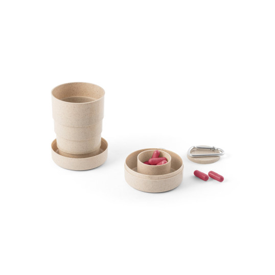 Copo de Viagem Retrátil em Fibra de Bambu 210 ML Personalizado