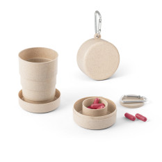 Copo de Viagem Retrátil em Fibra de Bambu 210 ML Personalizado