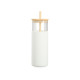 Copo de Vidro com Tampa Bambu 500ml Personalizado