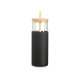 Copo de Vidro com Tampa Bambu 500ml Personalizado