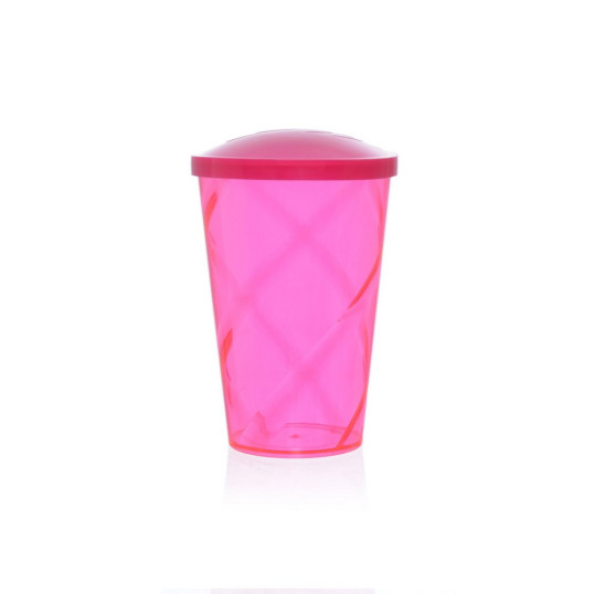 Copo Plástico Grande com Tampa Fechada 750 ml Personalizado