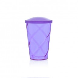Copo Plástico Grande com Tampa Fechada 750 ml Personalizado