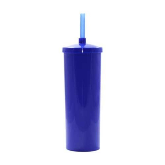 Copo Plástico Long Drink com Tampa e Canudo 330 ml Personalizado