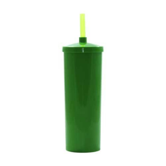 Copo Plástico Long Drink com Tampa e Canudo 330 ml Personalizado