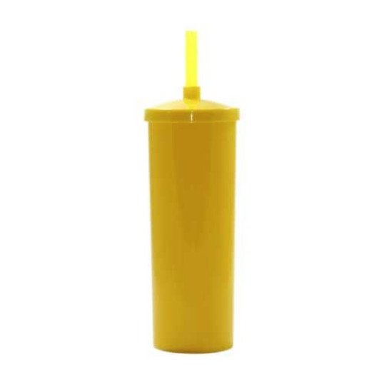 Copo Plástico Long Drink com Tampa e Canudo 330 ml Personalizado