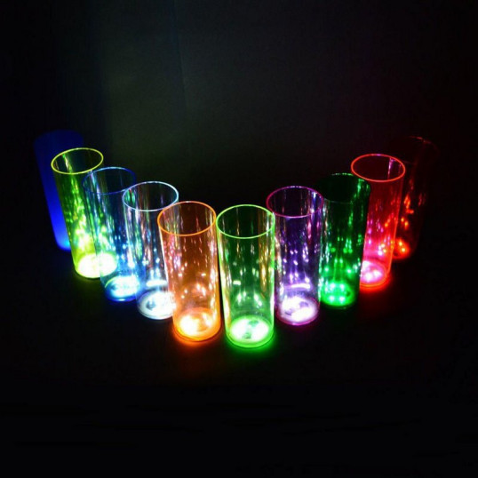 Copo Plástico Long Drink com LED 350 ml Personalizado