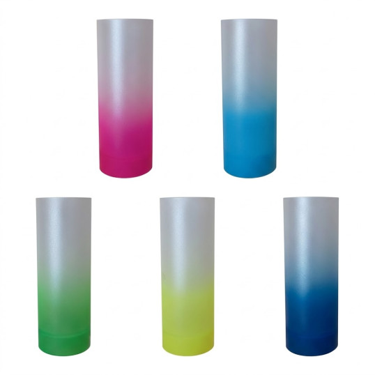 Copo Long Drink Plástico Degradê Com LED 350 ml Personalizado