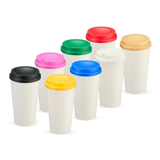Copo Para café em Fibra de Coco e Arroz 550 ml Personalizado