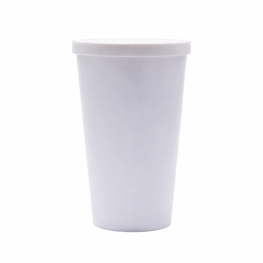 Copo Plástico com Tampa Fechada 550 ml Personalizado