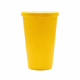 Copo Plástico com Tampa Fechada 550 ml Personalizado