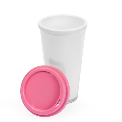 Copo Plástico Duplo 400ml Personalizado Copo Plástico Duplo 400ml Personalizado
