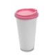 Copo Plástico Duplo 400ml Personalizado Copo Plástico Duplo 400ml Personalizado