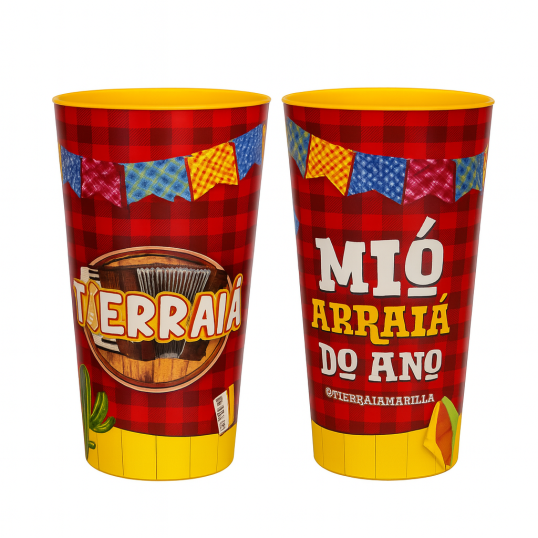 Copo Plástico Full Printing Colorida 550 ml Personalizado