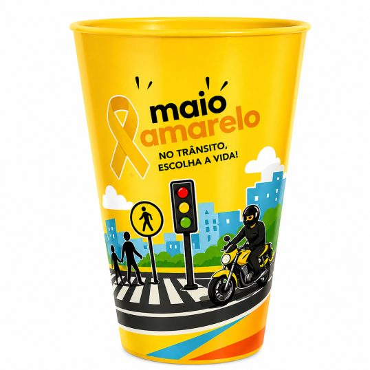 Copo Plástico In mold Label 550 ml Personalizado