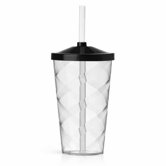 Copo Plástico Twist com Tampa 550ml Personalizado