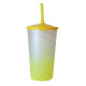 Copo Plástico Twister Degradê com tampa 550 ml Personalizado