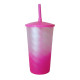 Copo Plástico Twister Degradê com tampa 550 ml Personalizado