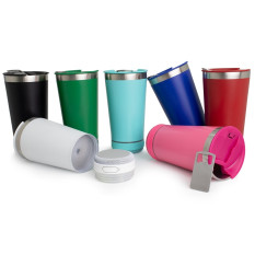 Copo Térmico Inox com Caixa de Som 400 ML Personalizado
