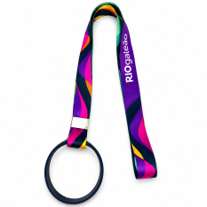Cordão com Porta copo de Borracha 15 mm x 120 cm Personalizado