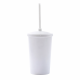 Copo Plástico com Tampa e Canudo 350 ml Personalizado
