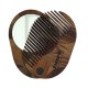 Espelho com Pente Oval em Madeira Ecológica Personalizado Espelho com Pente Oval em Madeira Ecológica Personalizado