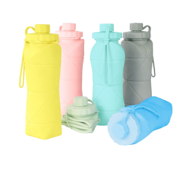 Garrafa Dobrável silicone 600 ml Personalizada