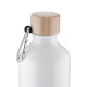 Garrafa em Alumínio Reciclado Tampa Bambu 550ml Personalizada