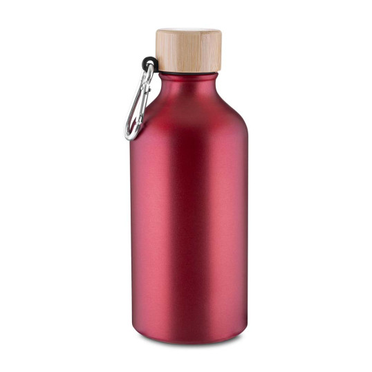 Garrafa em Alumínio Reciclado Tampa Bambu 550ml Personalizada