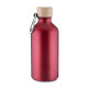 Garrafa em Alumínio Reciclado Tampa Bambu 550ml Personalizada