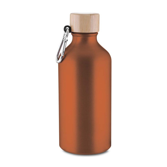 Garrafa em Alumínio Reciclado Tampa Bambu 550ml Personalizada