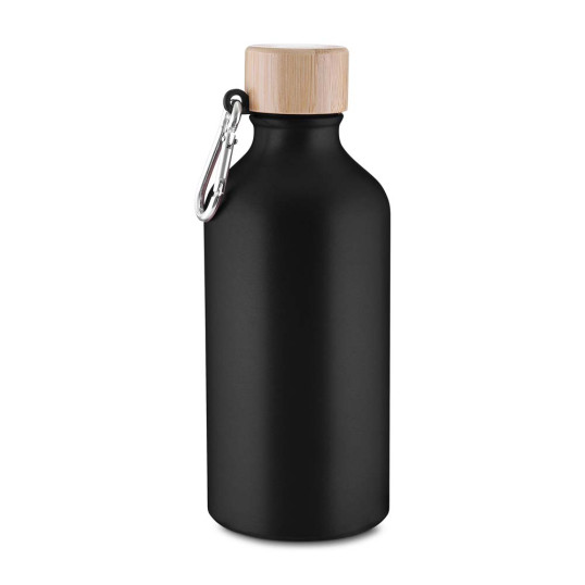 Garrafa em Alumínio Reciclado Tampa Bambu 550ml Personalizada