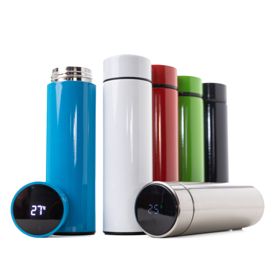 Garrafa Inox com Tampa Display LED termômetro 450 ml Personalizada