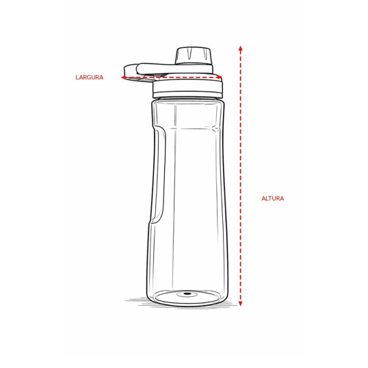 Garrafa Plástica 750 ML Personalizada