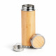 Garrafa Térmica Inox e bambu 350 ml Personalizada